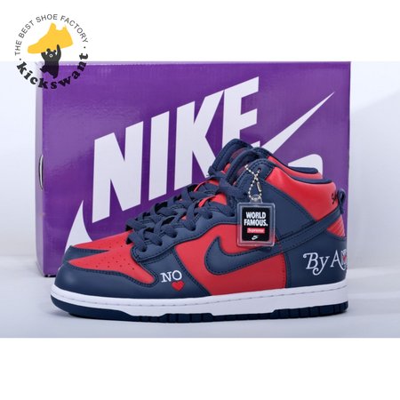 Supreme x Nike SB Dunk High By Any Mean Navy Size 36-47.5
