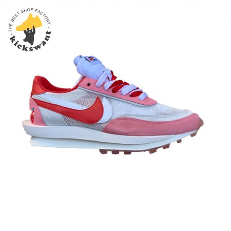 2019 Sacai x Nike LVD Waffle Daybreak Swoosh Pink Gery White Red BV0073 500 Size 36-46